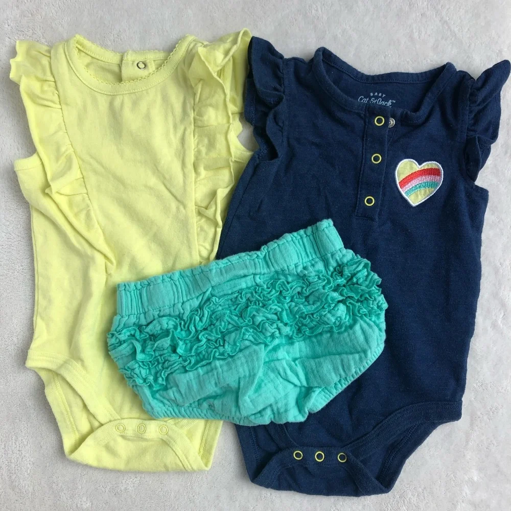 Cat & Jack 3 Piece Bundle baby girl 3-6 Months